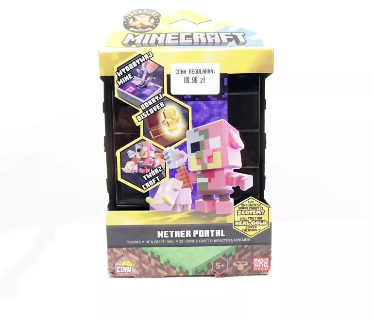 TREASURE X FIGURKA MINECRAFT NETHER PORTAL FIGURKA SKARB