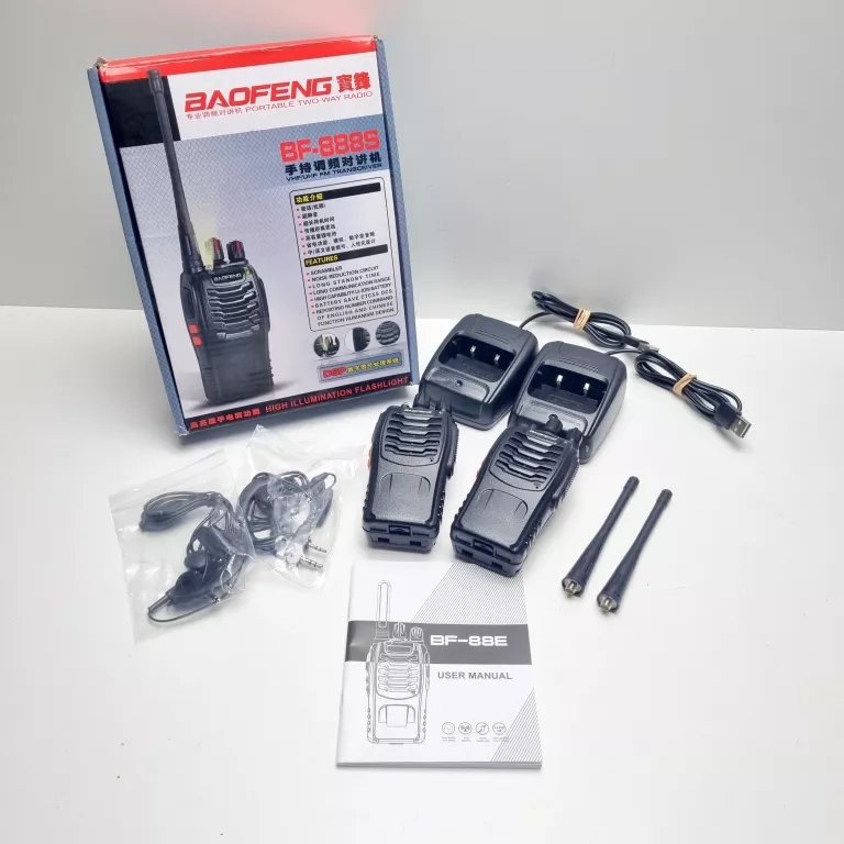 KRÓTKOFALÓWKI WALKIE-TALKIE BAOFENG BF-888S 2 SZT KOMPLET