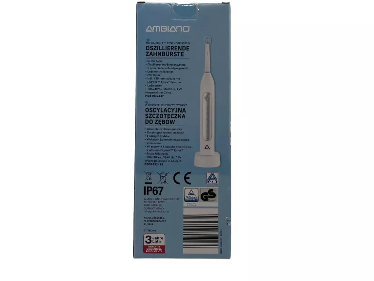 OSCYLACYJNA SZCZOTECZKA DO ZĘBÓW AMBIANO