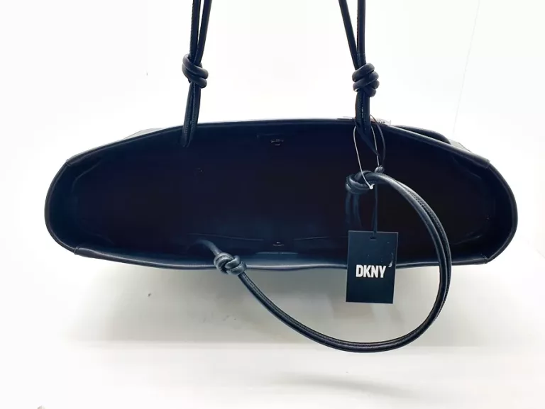 TOREBKA DKNY KIERA DRAWSTRING CZARNA ZE SKÓRY EKOLOGICZNEJ DUŻA