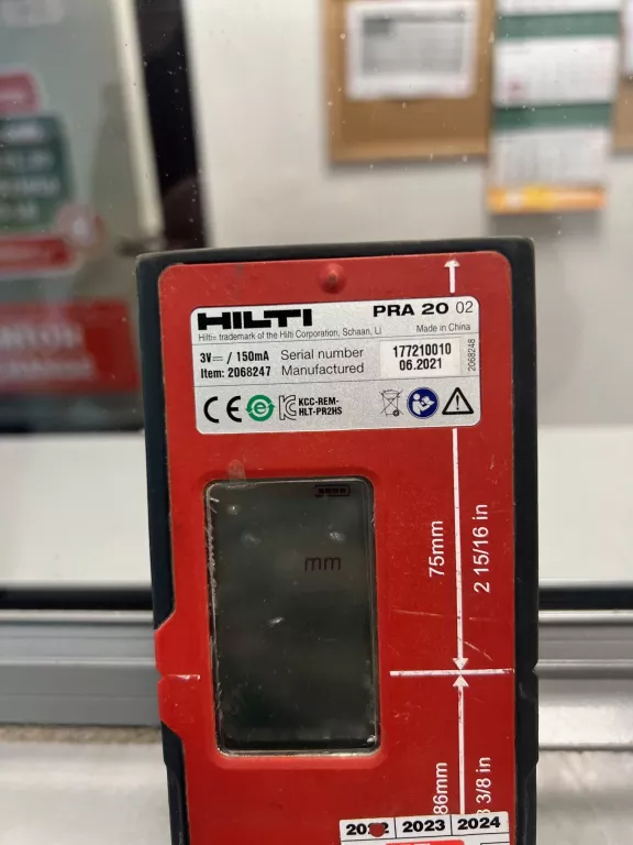 DETEKTOR PROMIENIA NIWELATORA LASER HILTI PRA 20 ROK 2021 PRA 83
