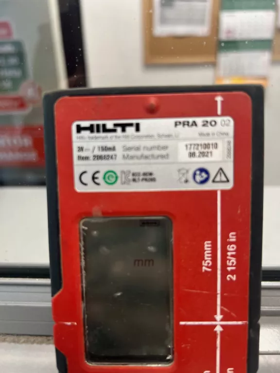 DETEKTOR PROMIENIA NIWELATORA LASER HILTI PRA 20 ROK 2021 PRA 83