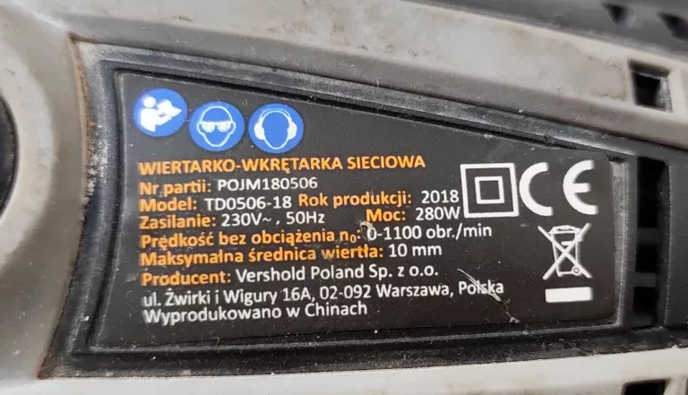 WIERTARKO-WKRĘTARKA SIECIOWA 280W