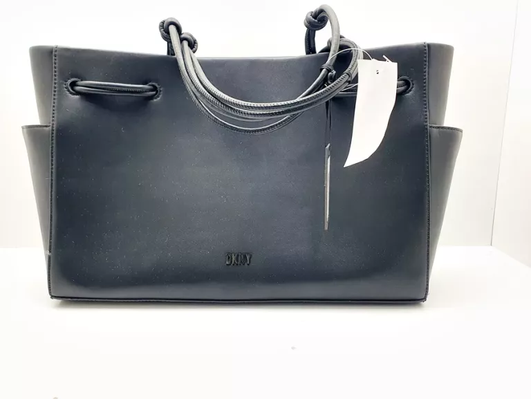 TOREBKA DKNY KIERA DRAWSTRING CZARNA ZE SKÓRY EKOLOGICZNEJ DUŻA