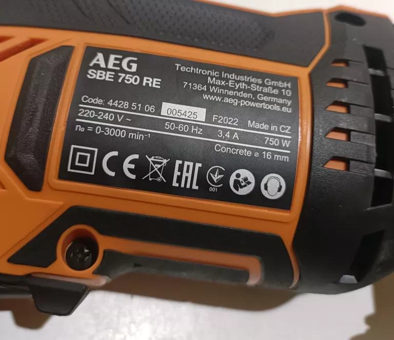 WIERTARKA AEG SBE 750