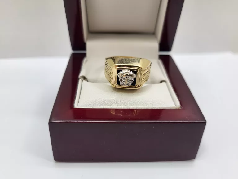 DUŻY ZŁOTY SYGNET VERSACE  585 14K 4,75G R24