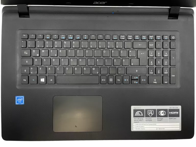 LAPTOP ACER ASPIRE ES-17 17,3" INTEL CELERON N3450 4GB RAM 1TB HDD