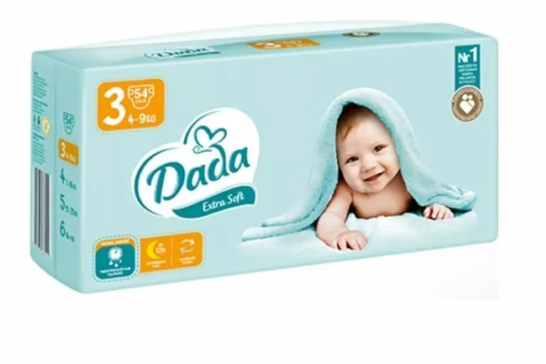 PIELUCHY DADA ROZMIAR 3 EXTRA SOFT 54 SZTUK 4-9 KG