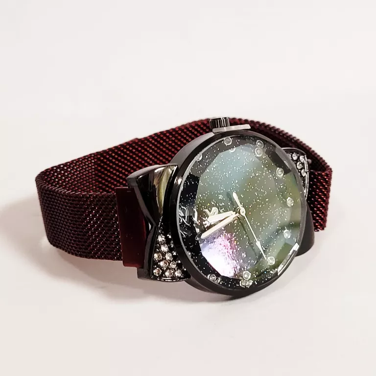 ZEGAREK DAMSKI MAGNETYCZNY KITTY RED Z3097