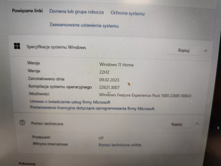 LAPTOP  HP 15S-EQ2XXX AMD RYZEN 3 8/500GB+ ZASILACZ
