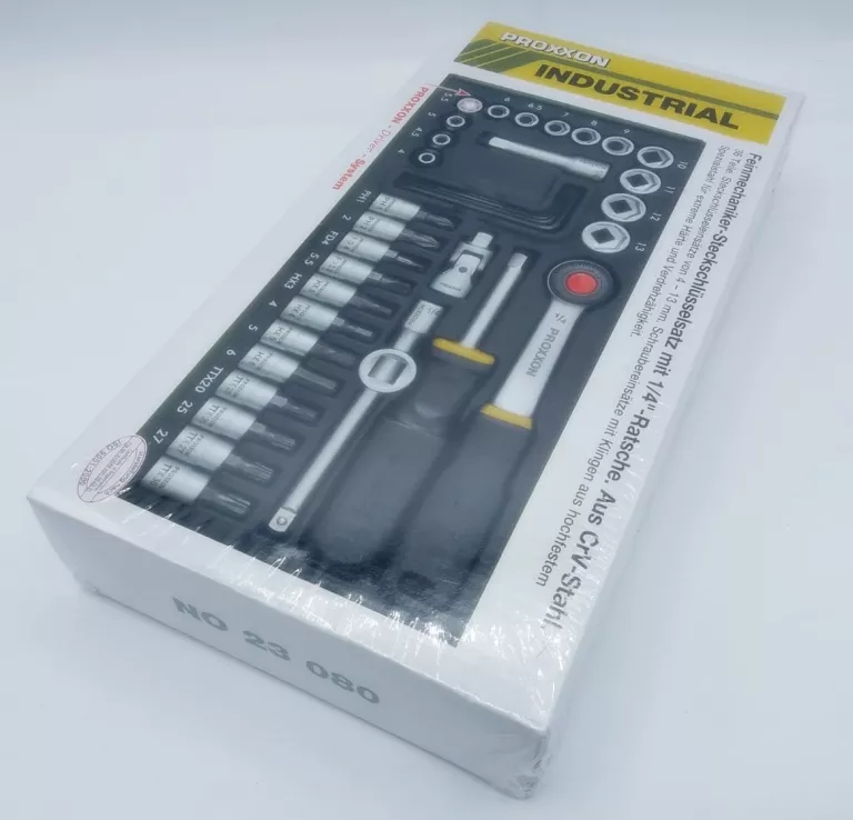 ZESTAW KLUCZY NASADOWYCH PROXXON INDUSTRIAL 23 080 / 1,4" / 36 ELEMENTÓW