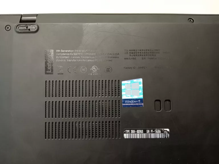 LAPTOP LENOVO THINKPAD X1 CARBON 6 I7 16GB/256GB