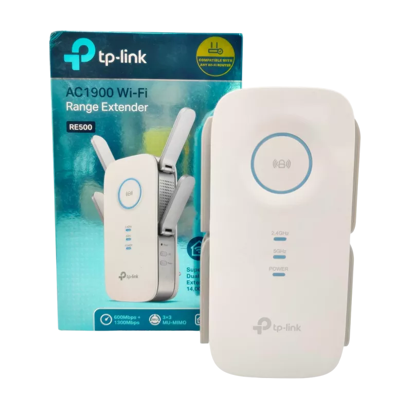 TP-LINK RE500 LAN PLUG REPEATER DWUPASMOWY WZMACNIACZ SIECI WI-FI AC1900