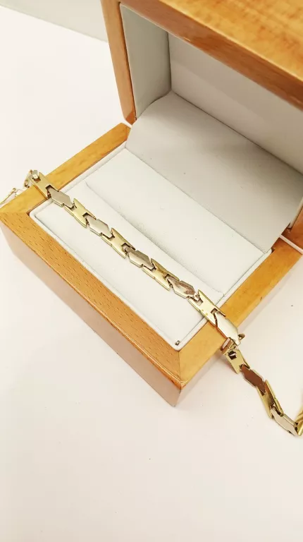 BRANSOLETKA BIAŁE I ŻÓŁTE ZŁOTO 585/ 12,60 G/ 20 CM