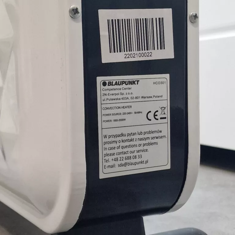 BLAUPUNKT HCO301 GRZEJNIK KONWEKTOROWY 2000W BIAŁY
