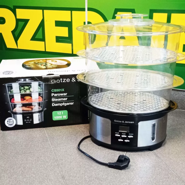 PAROWAR GÖTZE & JENSEN CS501X 12 L CZARNY 1000 W