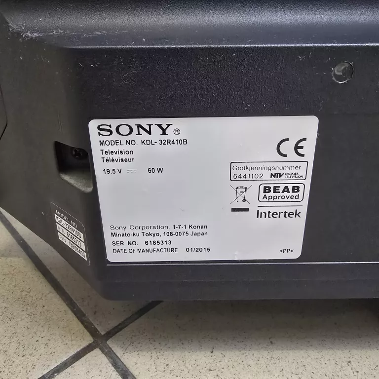 TELEWIZOR SONY KDL-32R410B + PILOT
