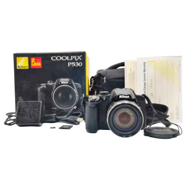 NIKON COOLPIX P530 CZARNY APARAT KOMPAKTOWY FAJNY ZESTAW