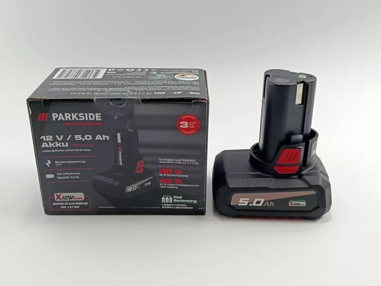 PARKSIDE PERFORMANCE AKUMULATOR LITOWO-JONOWY 12 V, 5 AH, PAPK 12 5.0 A1