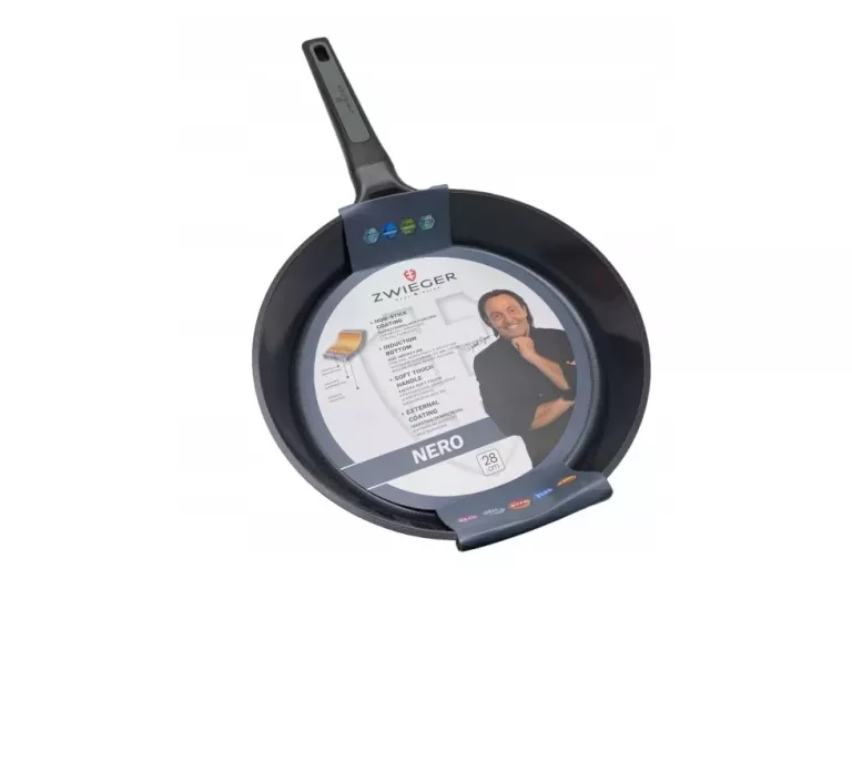 PATELNIA TRADYCYJNA ZWIEGER NERO 28 CM ALUMINIOWA