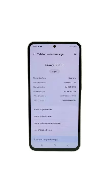 TELEFON SAMSUNG GALAXY S23 FE 8/128 GB 5G KOMPLET