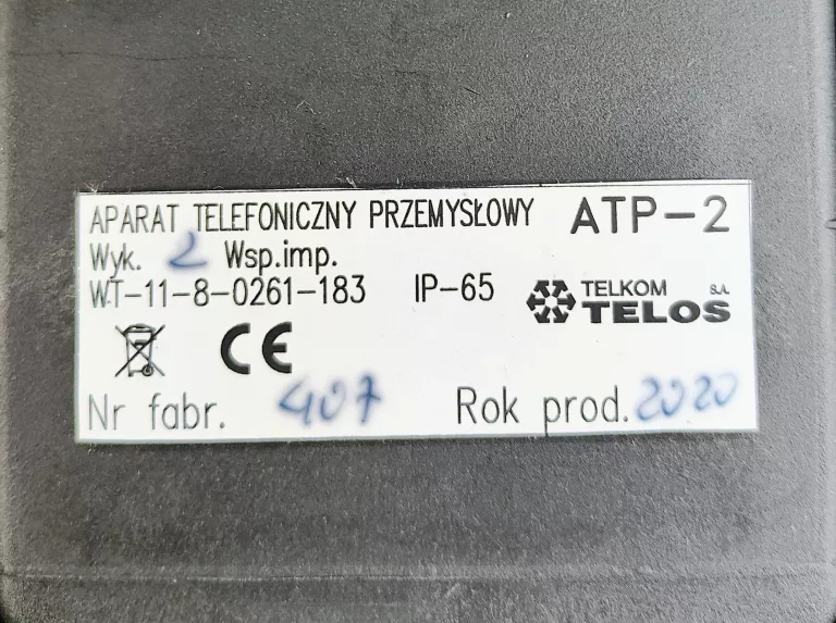 TELEFON PRZEMYSŁOWY TELKOM TELOS ATP-2