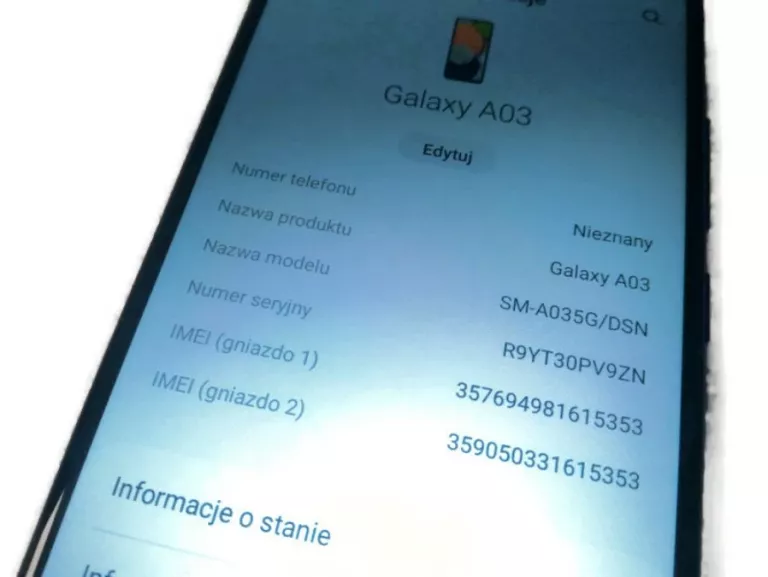 SMARTFON SAMSUNG GALAXY A03 64/4 GB