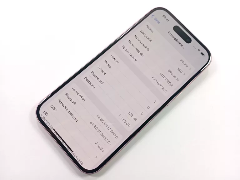 TELEFON IPHONE 15 128GB 100% BATERII PINK KOMPLET