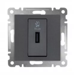 KAREA GNIAZDO USB POJEDYŃCZE ANTRACYT 57050465