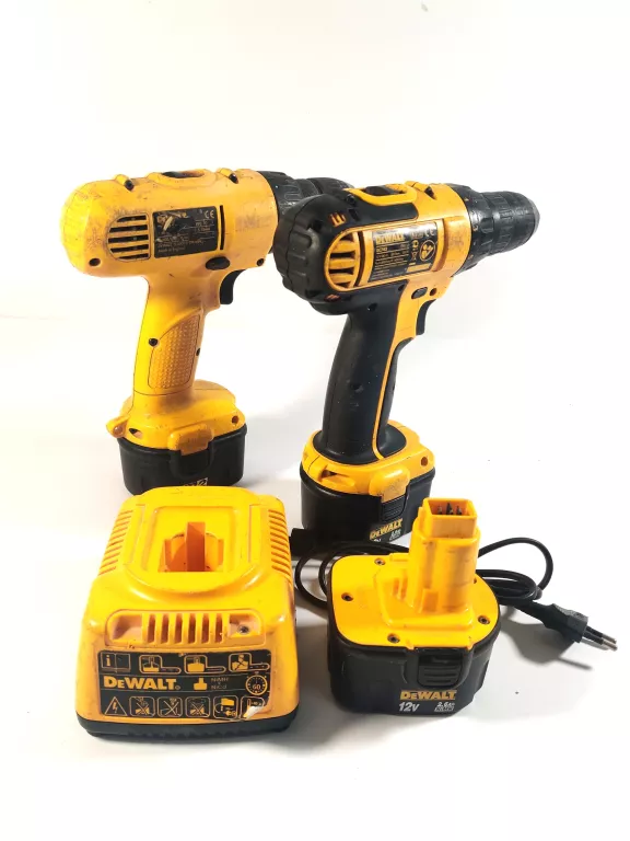 DWIE WKRĘTARKI DEWALT DC743, 3 BATERIE, ŁADOWARKA