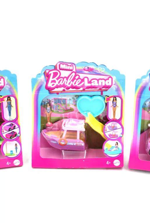 MINI BARBE LAND ŚREDNI ZESTAW RÓŻOWA PROSTA ZJEŻDZALNIA