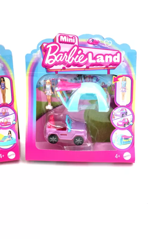 MINI BARBE LAND ŚREDNI ZESTAW RÓŻOWA PROSTA ZJEŻDZALNIA