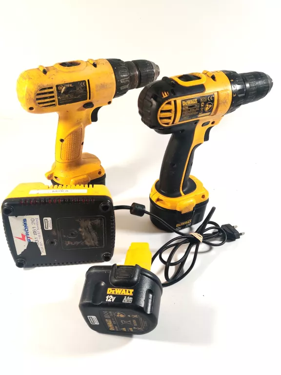 DWIE WKRĘTARKI DEWALT DC743, 3 BATERIE, ŁADOWARKA