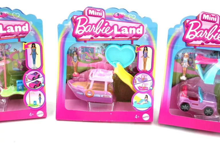 MINI BARBE LAND ŚREDNI ZESTAW RÓŻOWA PROSTA ZJEŻDZALNIA