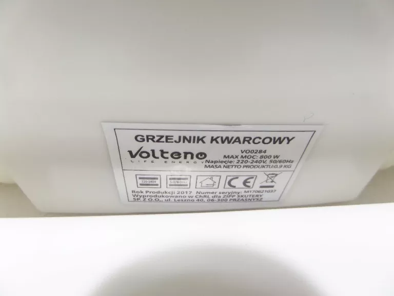 GRZEJNIK KWARCOWY VOLTENO VO0284 MOC800W