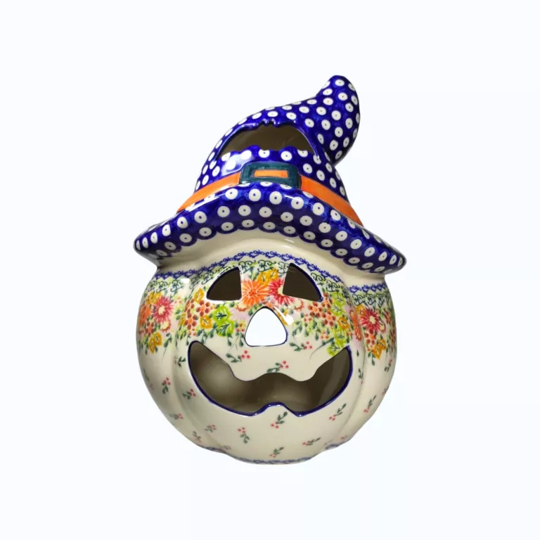 DYNIA W KAPELUSZU CERAMICZNA VENA CERAMIKA POMARAŃCZOWA HALLOWEEN