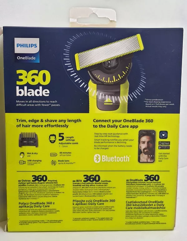 GOLARKA TRYMER PHILIPS ONEBLADE 360 QP4530/30 NASADKA 5W1