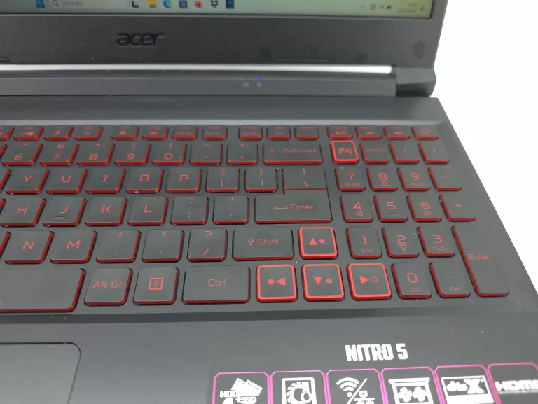 LAPTOP ACER NITRO 5 I5-11400H/16GB/512 RTX3050TI W11 IDEAŁ