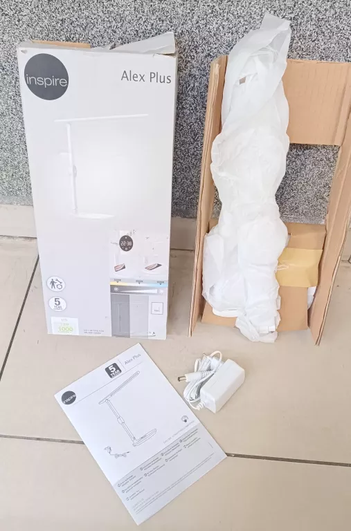 LAMPKA BIURKOWA ALEX PLUS BIAŁA 1000 LM LED INSPIRE