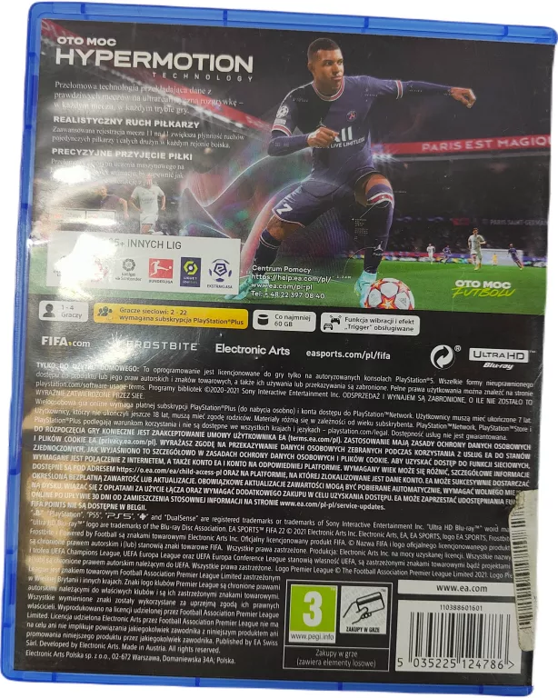 GRA PLAYSTATION 5 FIFA 22 PS5 POLSKA WERSJA ELECTRONIC ARTS