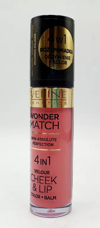 EVELINE COSMETICS WONDER MATCH RÓŻ I POMADKA 4W1 - NO 04