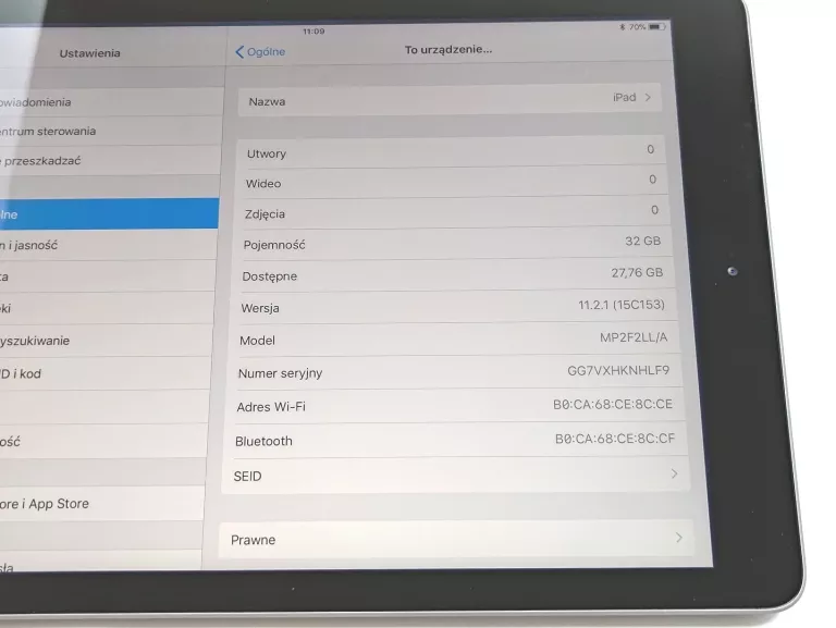 TABLET IPAD A1822 MP2F2LL/A + ETUI ŁADOWARKA KABEL
