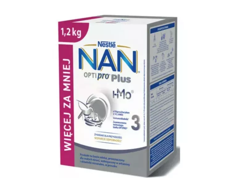 NESTLE NAN OPTIPRO PLUS 3 HM-O, MLEKO MODYFIKOWANE 1,2 KG