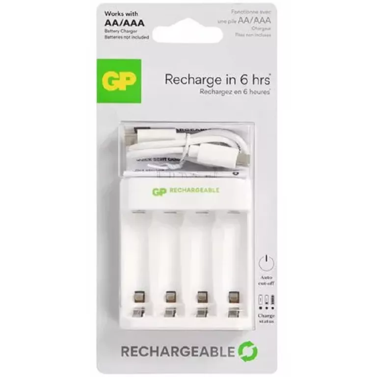 GP ŁADOWARKA USB AKUMULATORKÓW NIMH 4XAAA/AA USB-C 2 KANAŁY ŁADOWANIA