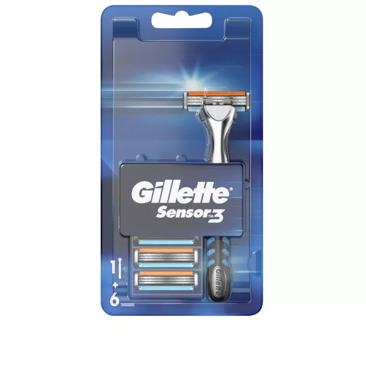 MASZYNKA DO GOLENIA NA WKŁADY GILLETTE SENSOR 3 + 6 WKŁADÓW