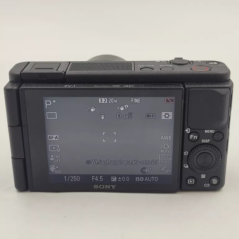 APARAT KOMPAKTOWY SONY ZV-1 +UCHWYT GP-VPT2BT KOMPLET!STAN IGŁA! GWARANCJA