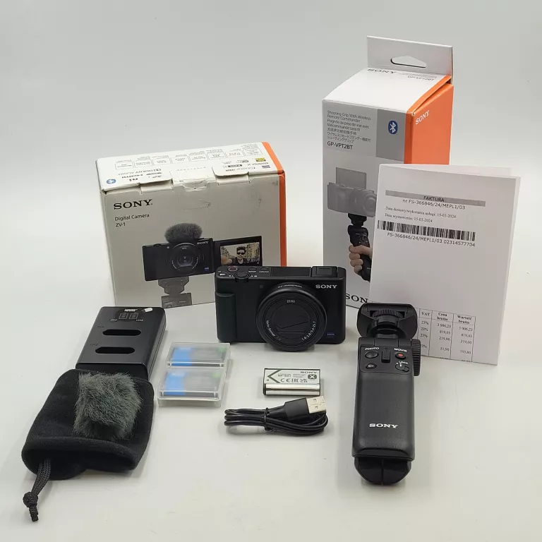 APARAT KOMPAKTOWY SONY ZV-1 +UCHWYT GP-VPT2BT KOMPLET!STAN IGŁA! GWARANCJA
