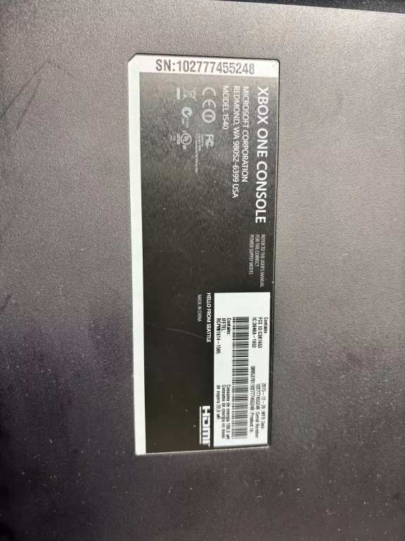 KONSOLA XBOX ONE ELITE / 1TB / MODEL : 1540 / KOMPLET