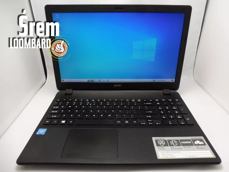 LAPTOP ACER ASPIRE ES 15, WIN 10, INTEL CELERON PROCESSOR N3050, 4GB/500GB