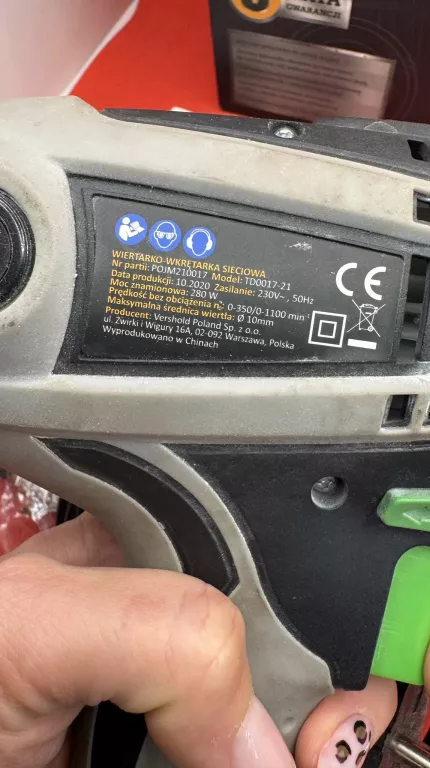 WIERTARKO-WKRĘTARKA SIECIOWA NITEO TOOLS TD0017-21 KOMPLET